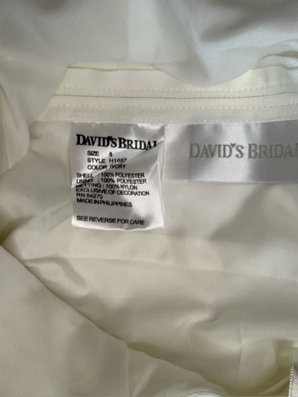 David's Bridal Ivory Flower/Communion Dress size 8 - Picture 10 of 11